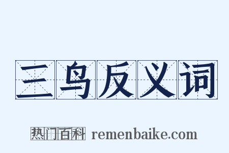 三鸟反义词是什么意思的图片